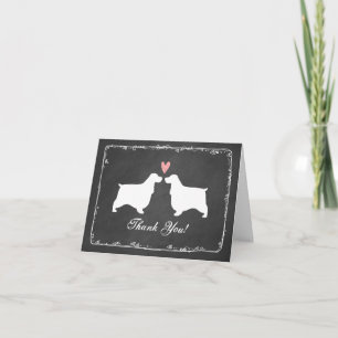 English-Cocker-Spaniels Hochzeit Danke