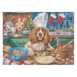 English Cocker Spanisch Holiday Baking: Weihnachte Tischdecke