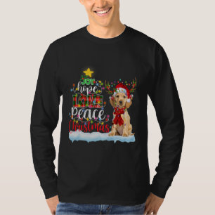 English Cocker Spanisch Weihnachtsmannmütze Christ T-Shirt