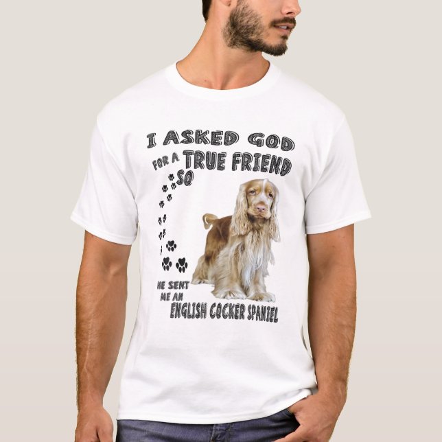 English Cocker Spanisch Zitat Mama Vater Kostüm, N T-Shirt (Vorderseite)