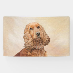 English Cocker Spanische Malerei - Original Dog Ar Banner