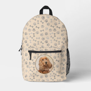 English Cocker Spanische Malerei - Original Dog Ar Bedruckter Rucksack