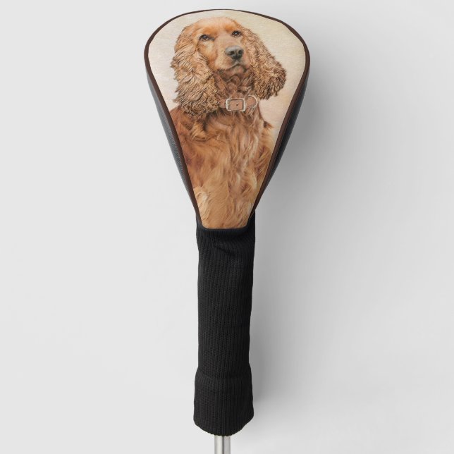 English Cocker Spanische Malerei - Original Dog Ar Golf Headcover (Vorderseite)