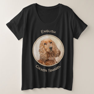 English Cocker Spanische Malerei - Original Dog Ar Große Größe T-Shirt