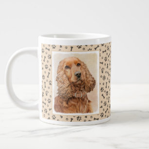 English Cocker Spanische Malerei - Original Dog Ar Jumbo-Tasse