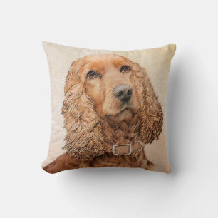 English Cocker Spanische Malerei - Original Dog Ar Kissen