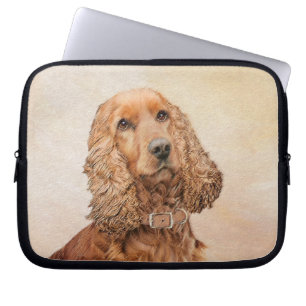 English Cocker Spanische Malerei - Original Dog Ar Laptopschutzhülle