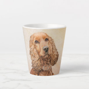 English Cocker Spanische Malerei - Original Dog Ar Milchtasse