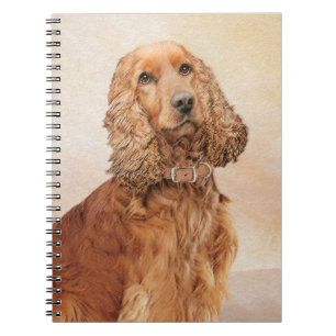 English Cocker Spanische Malerei - Original Dog Ar Notizblock