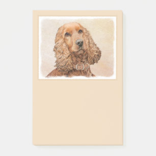 English Cocker Spanische Malerei - Original Dog Ar Post-it Klebezettel