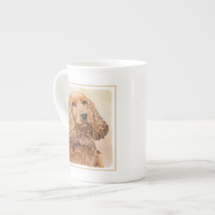 English Cocker Spanische Malerei - Original Dog Ar Prozellantasse
