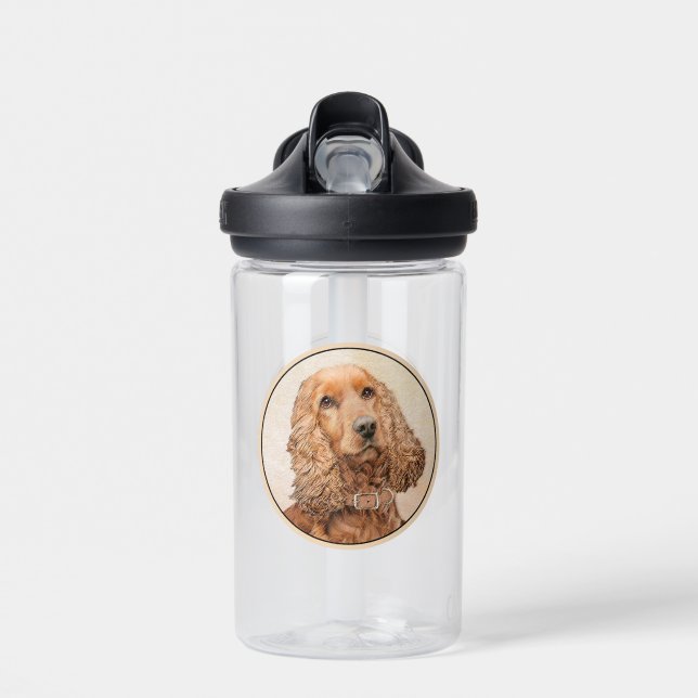 English Cocker Spanische Malerei - Original Dog Ar Trinkflasche (Vorne)