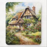 English Cottage Mousepad<br><div class="desc">A Watercolour English cottage with garden</div>