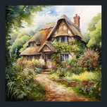 English Cottage Poster<br><div class="desc">A Watercolour English cottage with garden</div>