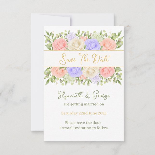 English Country Garden Save the Date (Vorderseite)