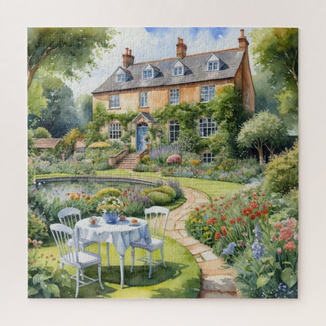 English Country House Summer Flower Garden (Vertikal)