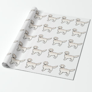 English Cream Golden Retriever Cartoon-Hundemuster Geschenkpapier