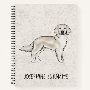English Cream Golden Retriever Dog Individuelle Na Notizbuch