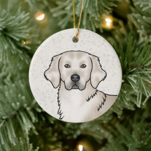 English Cream Golden Retriever Hund Benutzerdefini Keramik Ornament
