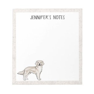 English Cream Golden Retriever Hund Benutzerdefini Notizblock