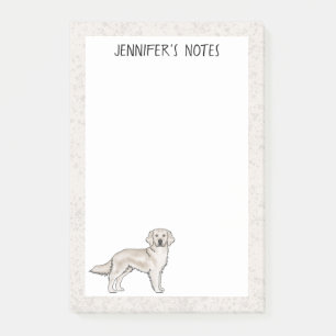 English Cream Golden Retriever Hund Benutzerdefini Post-it Klebezettel