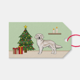 English Cream Golden Retriever Hund Weihnachtsbaum Geschenkanhänger