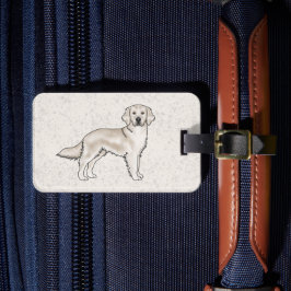 English Cream Golden Retriever Niedlich Cartoon Do Gepäckanhänger