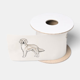 English Cream Golden Retriever Niedlich Cartoon Do Satinband