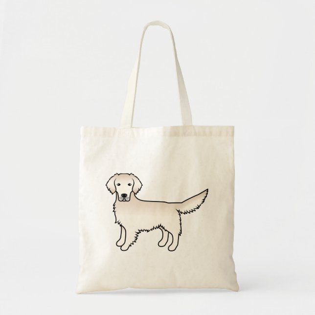 English Cream Golden Retriever Niedlich Cartoon Do Tragetasche (Vorne)