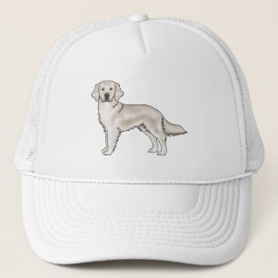 English Cream Golden Retriever Niedlich Cartoon Do Truckerkappe