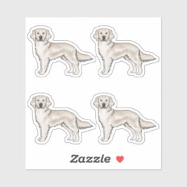 English Cream Golden Retriever Niedlich Cartoon Hu Aufkleber