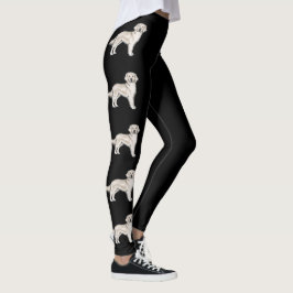 English Cream Golden Retriever Niedlich Hunde Blac Leggings