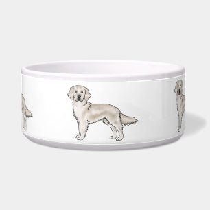English Cream Golden Retriever Süße Cartoon-Hunde Napf