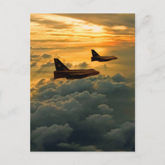 English Electric Lightning Sonnenuntergangsflug Postkarte