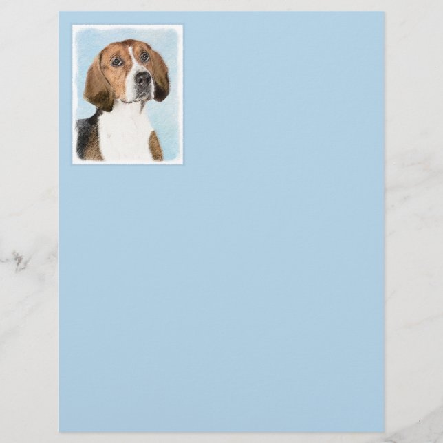 English Foxhound Painting - Niedliche Original Dog (Vorderseite)