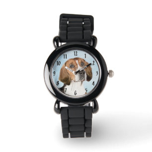English Foxhound Painting - Niedliche Original Dog Armbanduhr