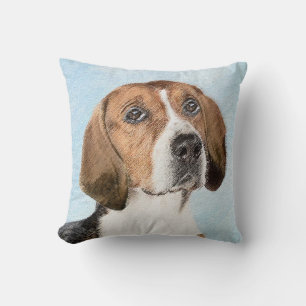 English Foxhound Painting - Niedliche Original Dog Kissen