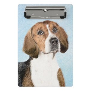 English Foxhound Painting - Niedliche Original Dog Mini Klemmbrett