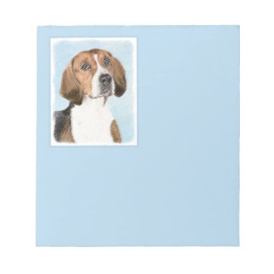 English Foxhound Painting - Niedliche Original Dog Notizblock