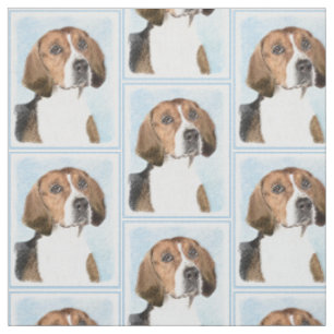 English Foxhound Painting - Niedliche Original Dog Stoff