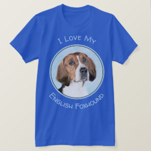 English Foxhound Painting - Niedliche Original Dog T-Shirt