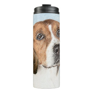 English Foxhound Painting - Niedliche Original Dog Thermosbecher