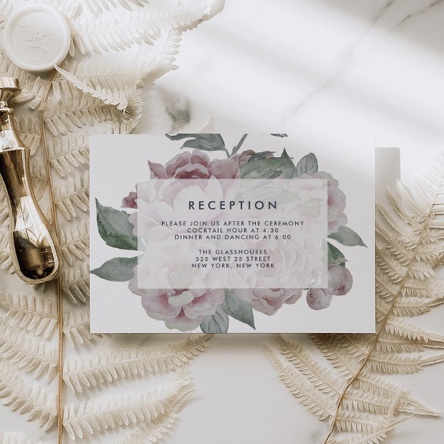 English Garden Floral Empfang Card Begleitkarte (Von Creator hochgeladen)