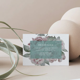 English Garden Floral Empfang Card   Jade Einladung