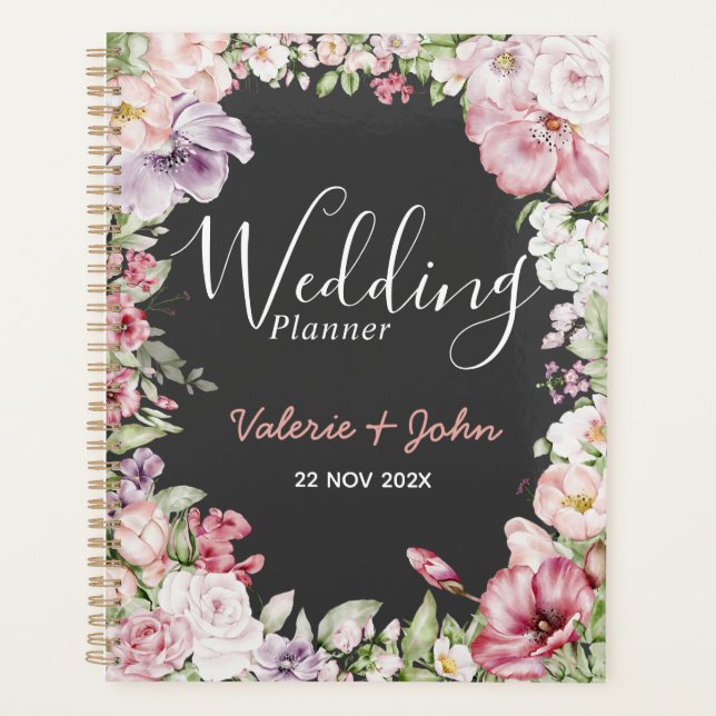 English Garden Floral Wedding Planner Planer (Vorderseite)