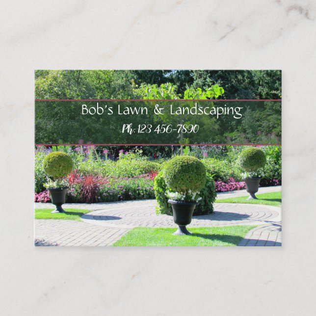 English Garden Landscaping Business Card Visitenkarte (Vorderseite)