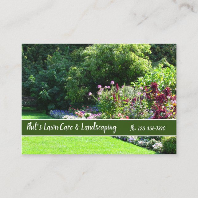 English Garden Landscaping Business Card Visitenkarte (Vorderseite)