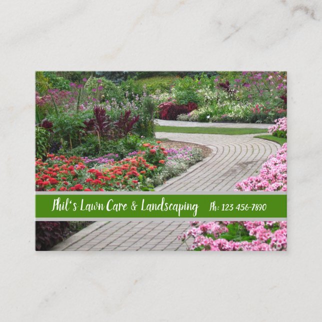 English Garden Landscaping Business Card Visitenkarte (Vorderseite)
