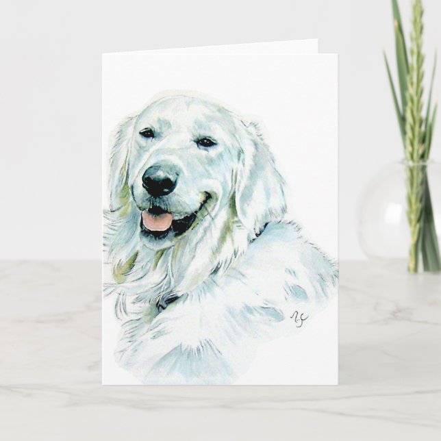 English Golden Retriever Greeting Cards Karte (Vorderseite)