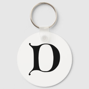 English Gothic Monogram Letter D Schlüsselanhänger